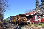 Here is the restored Wortendyke Station building with the train parked on the left